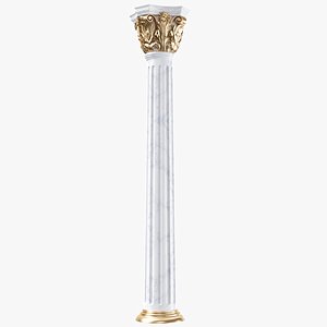 Classic White Marble Column