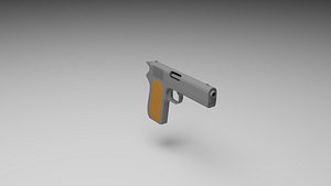 Colt 1903 Pistol Low Poly