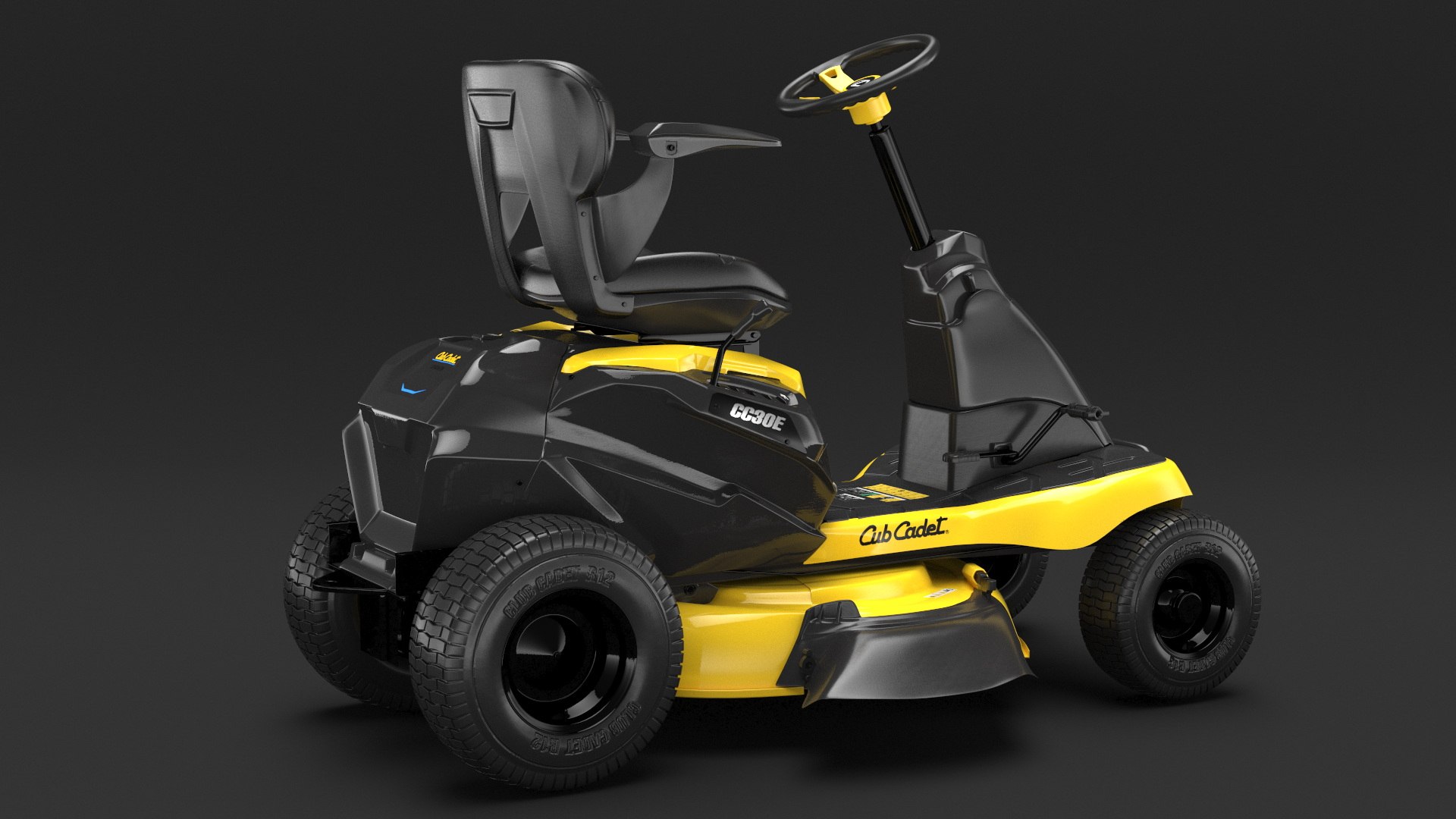 3D Electric Riding Lawn Mower Cub Cadet CC30E Rigged For Maya Model ...