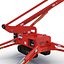 Telescopic Boom Lift Red 3 3D Model