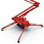 Telescopic Boom Lift Red 3 3D Model