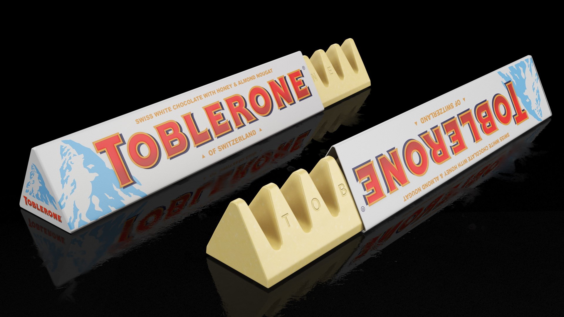 modèle 3D de Barre de chocolat blanc Toblerone - TurboSquid 1769319