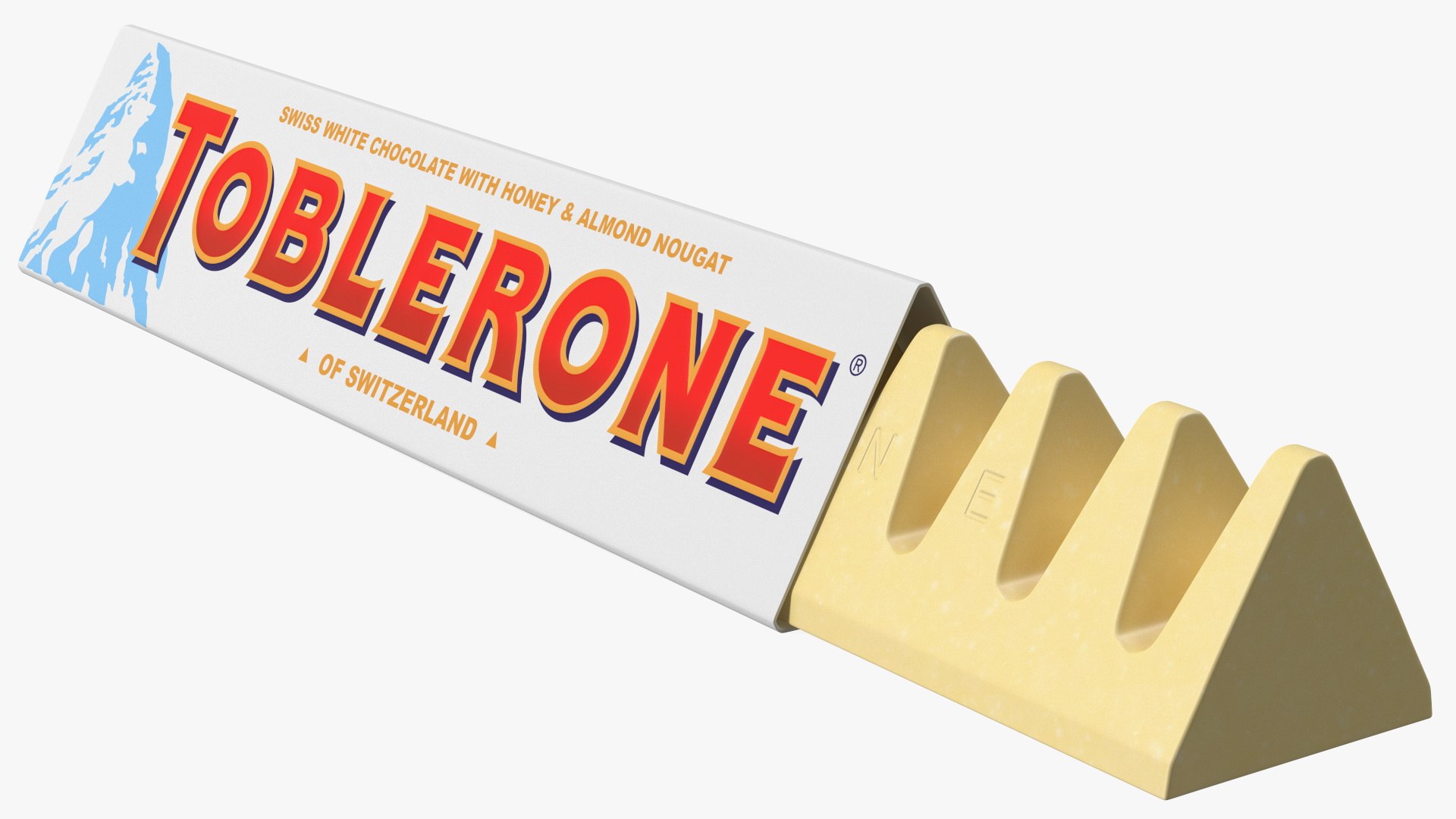 3D Opened Toblerone White Chocolate Bar Model - TurboSquid 1769327