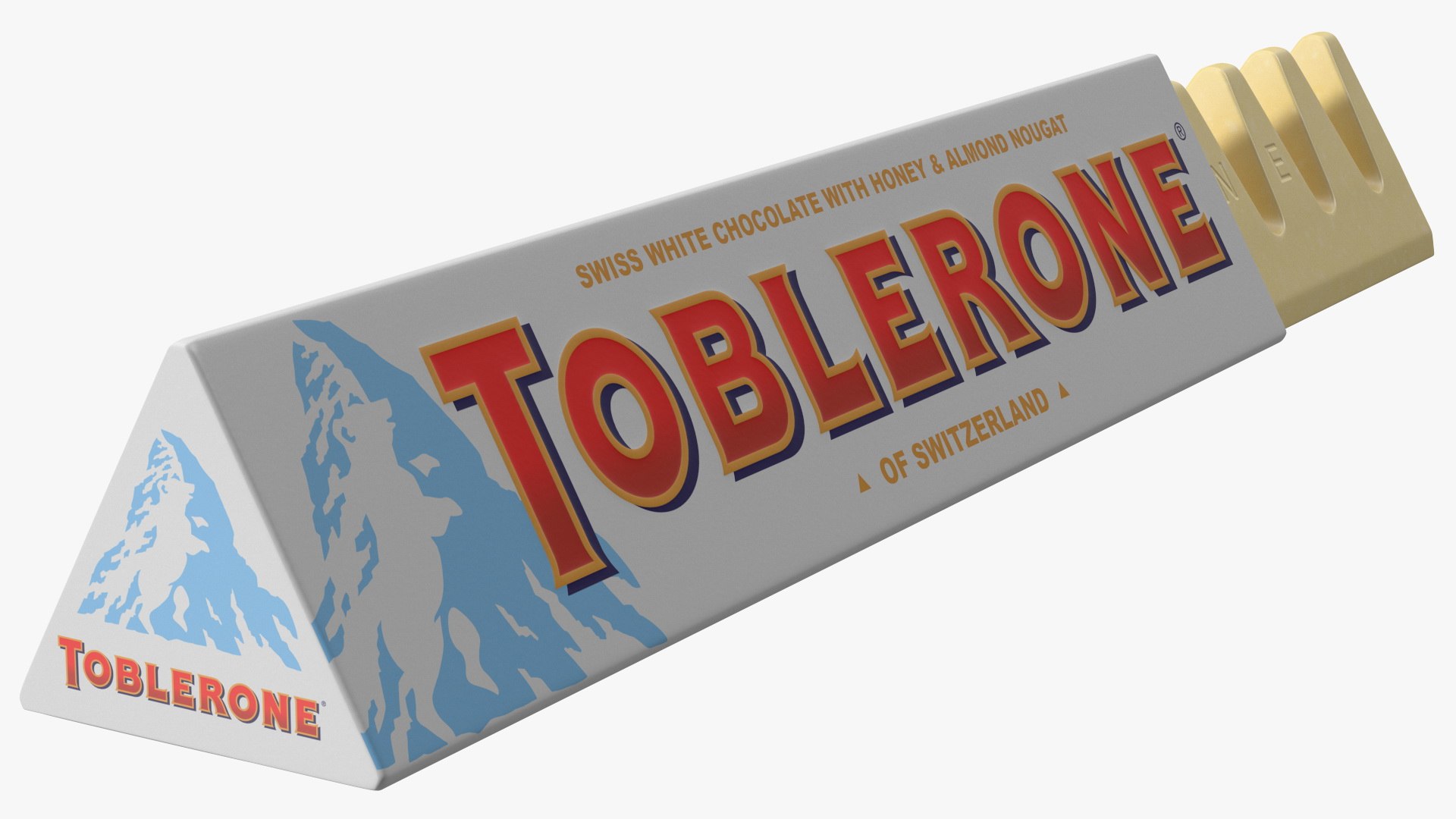 3D Opened Toblerone White Chocolate Bar Model - TurboSquid 1769327