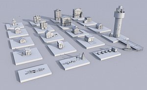 houses cars 3D model