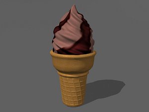 realistic icecream cone chocolate 3d max