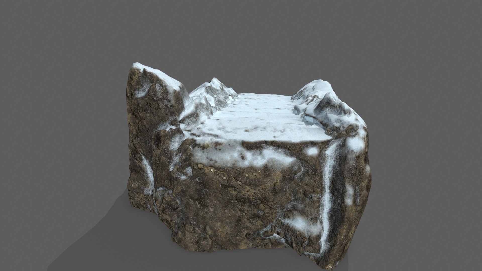 Snowy Rock Stairs 3D Model - TurboSquid 2017847