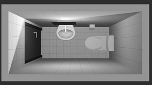 3D model Unit toilet 25O19