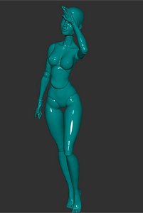 bjd doll girl 3D model