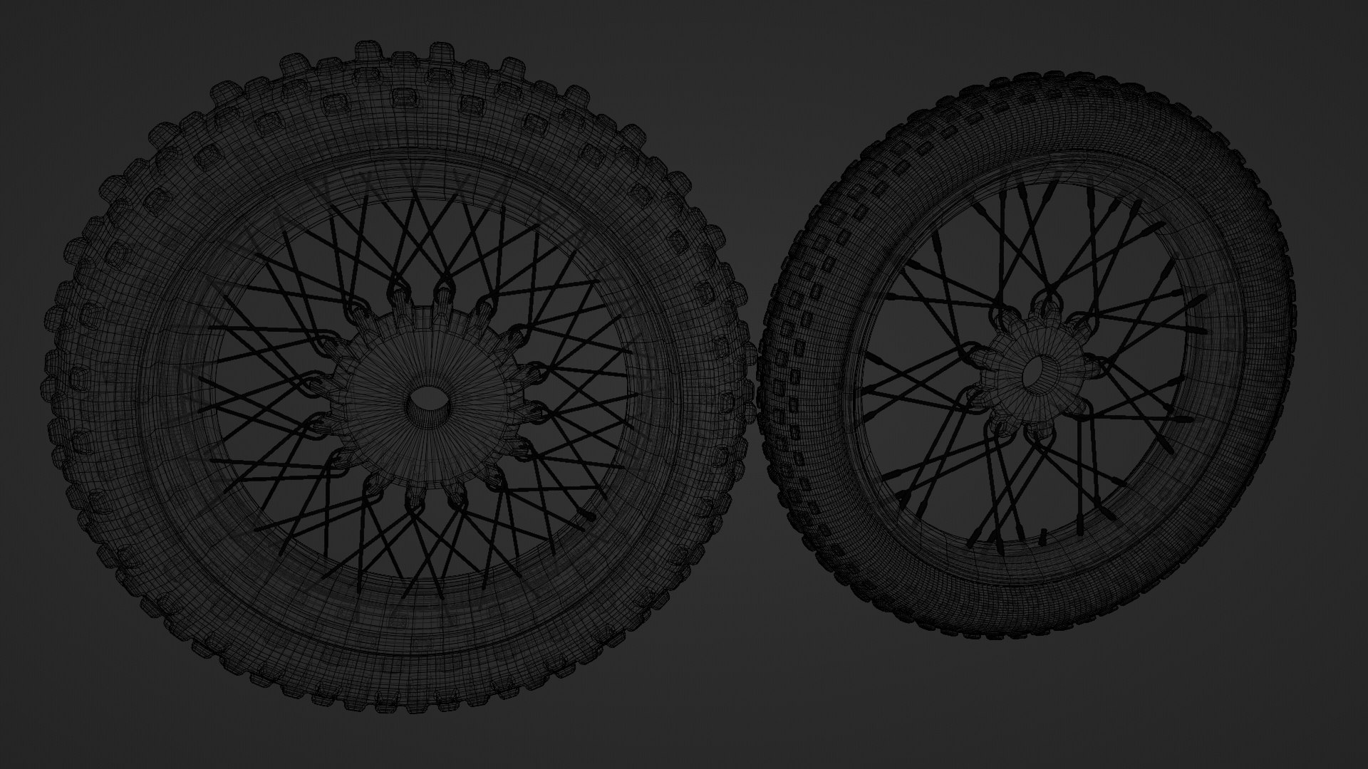 OffRoad Motorcycle Wheels 3D Model TurboSquid 1941103