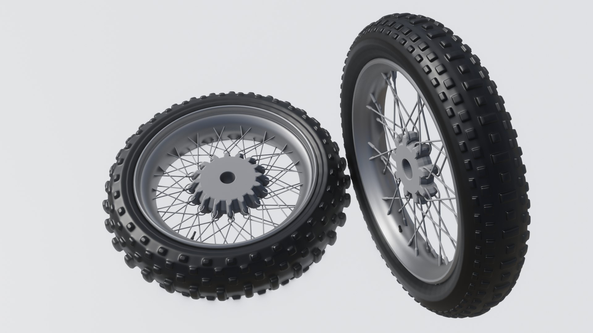 OffRoad Motorcycle Wheels 3D Model TurboSquid 1941103