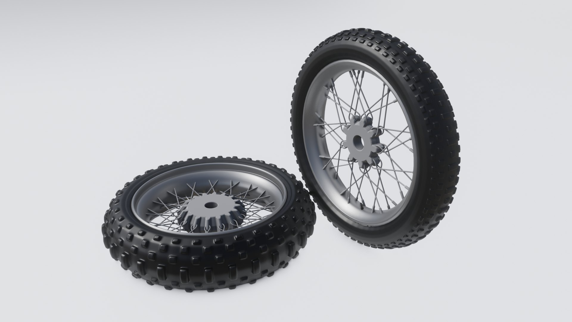 OffRoad Motorcycle Wheels 3D Model TurboSquid 1941103