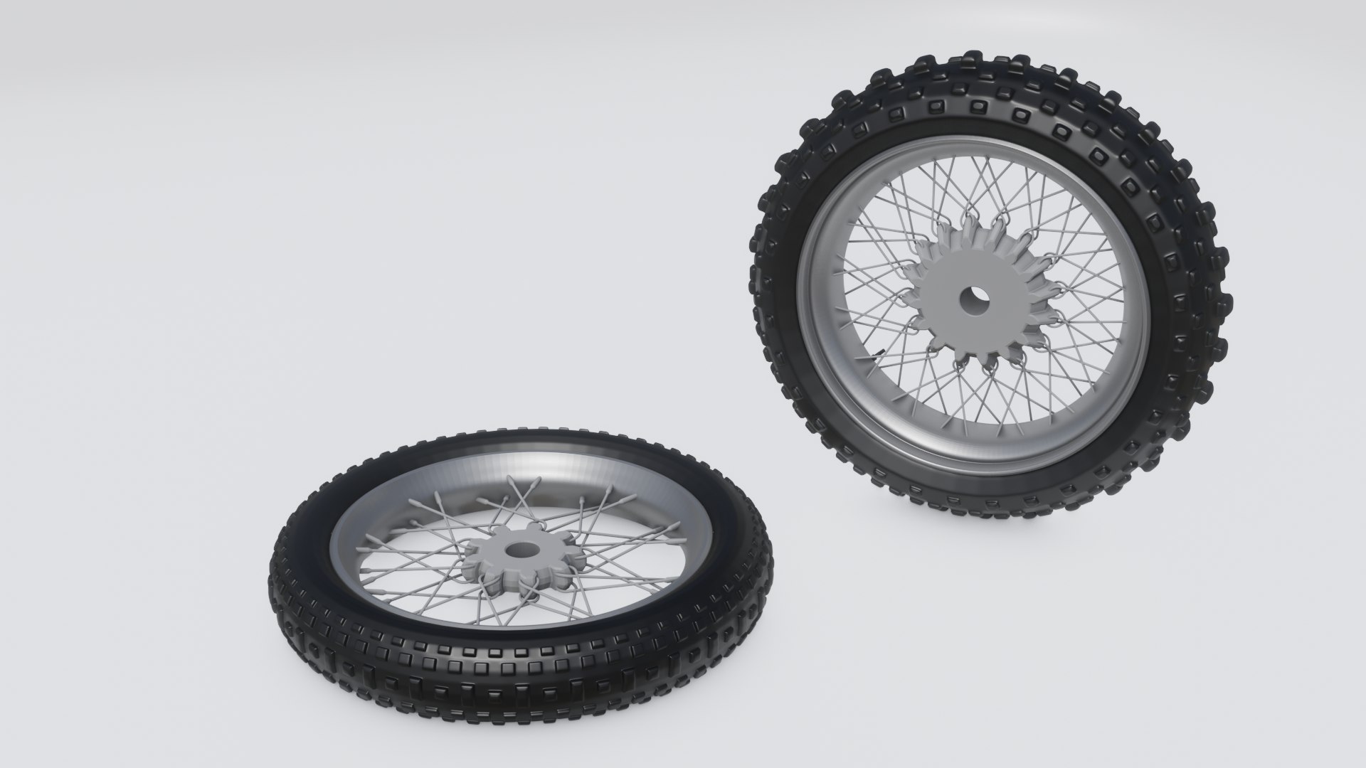 OffRoad Motorcycle Wheels 3D Model TurboSquid 1941103