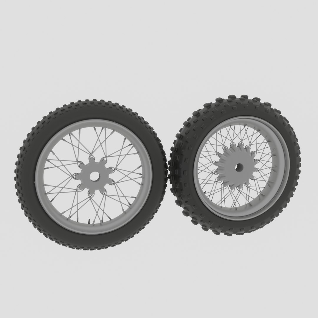 OffRoad Motorcycle Wheels 3D Model TurboSquid 1941103