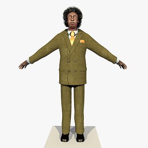 rigged african 2 tan 3d c4d