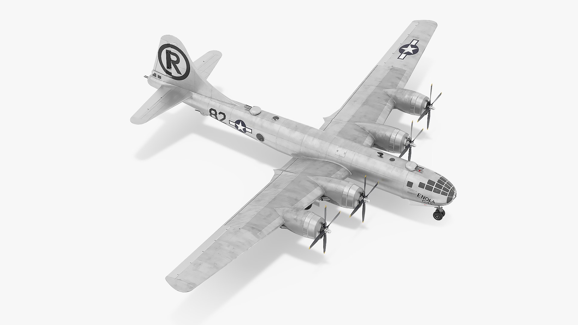 Boeing B-29 Enola Gay 3D model preview