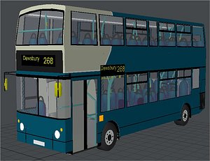 double decker arriva bus 3d model