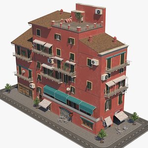 3D model italian building architecture