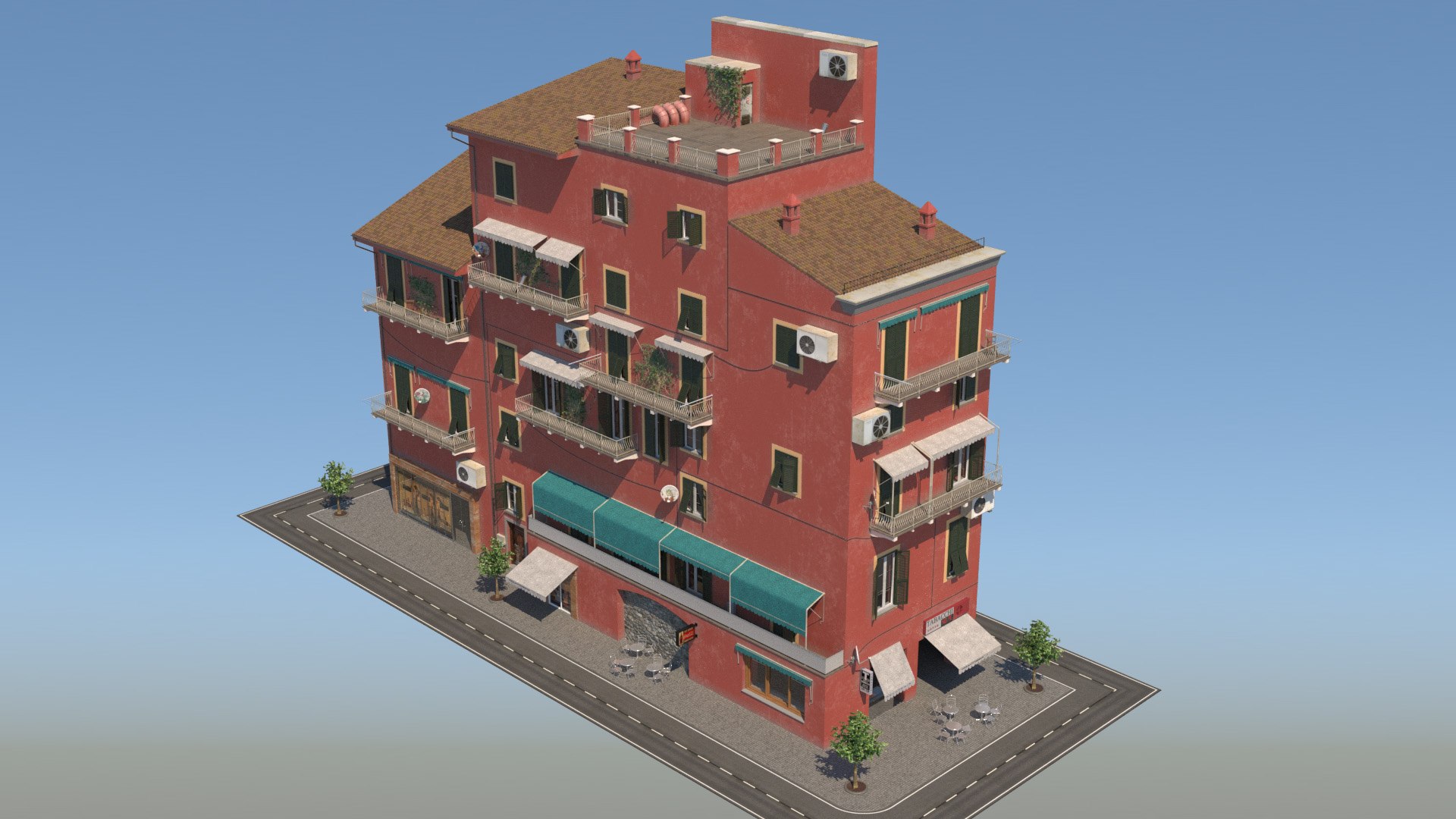 3D Model Italian Building Architecture - TurboSquid 1609473