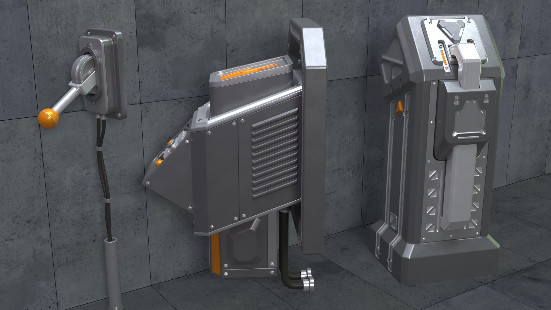 SCI-FI Switches - 10 Pieces 3D Model - TurboSquid 1940337