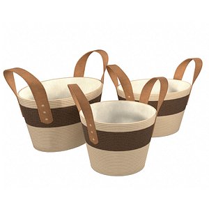 Decor Basket Set of 3 3D