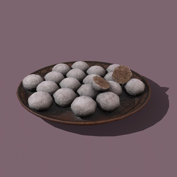 donut cookie balls 3D