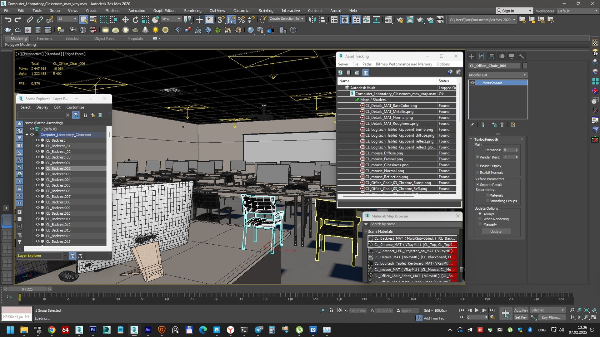 Computer Laboratory Classroom Model - TurboSquid 2368775