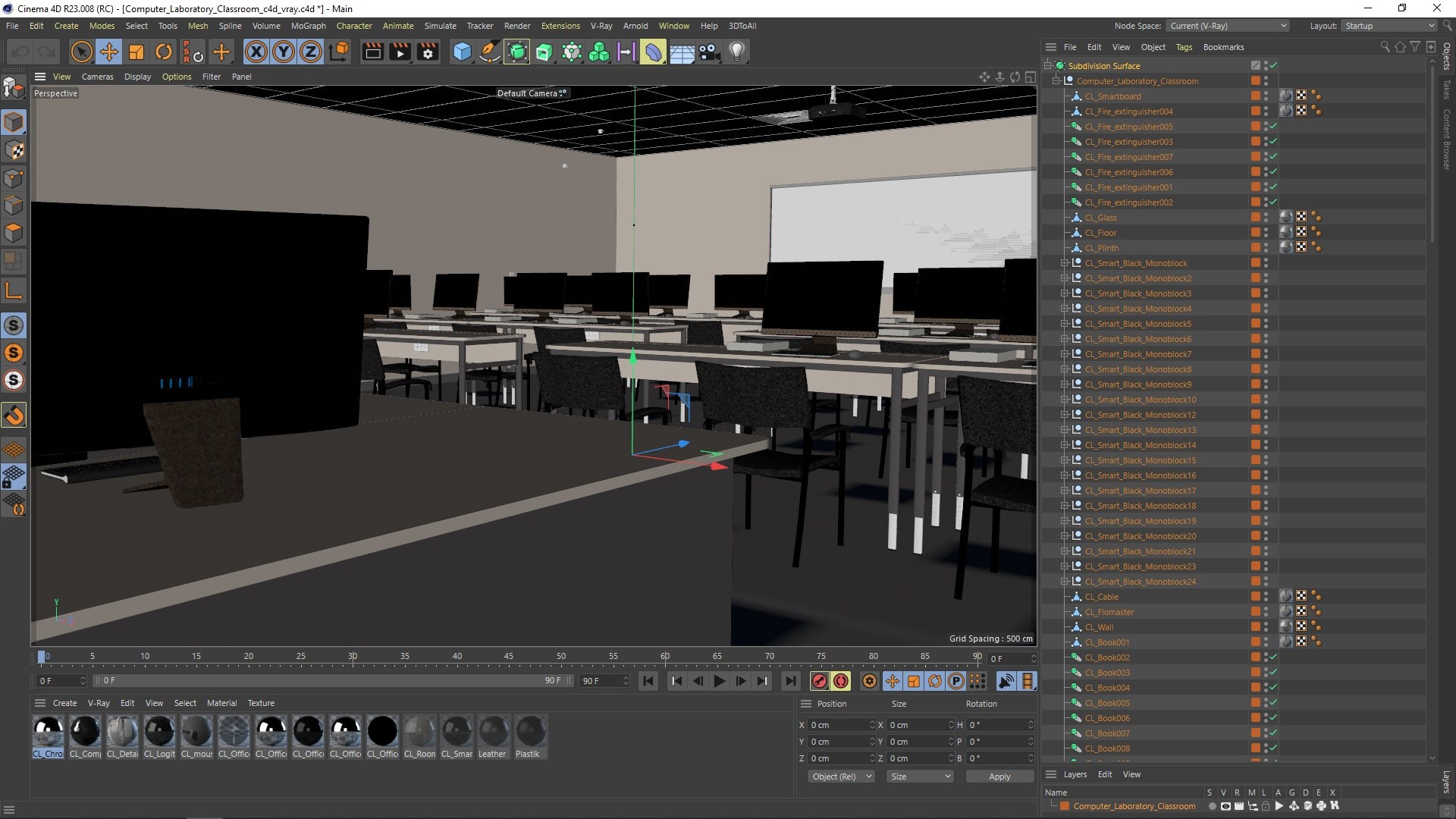 Computer Laboratory Classroom Model - TurboSquid 2368775