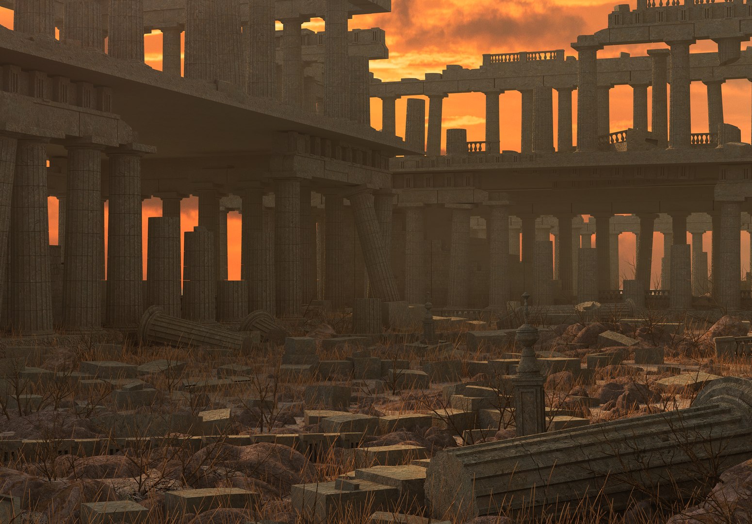 Temple Ruins 3D Model - TurboSquid 1683663