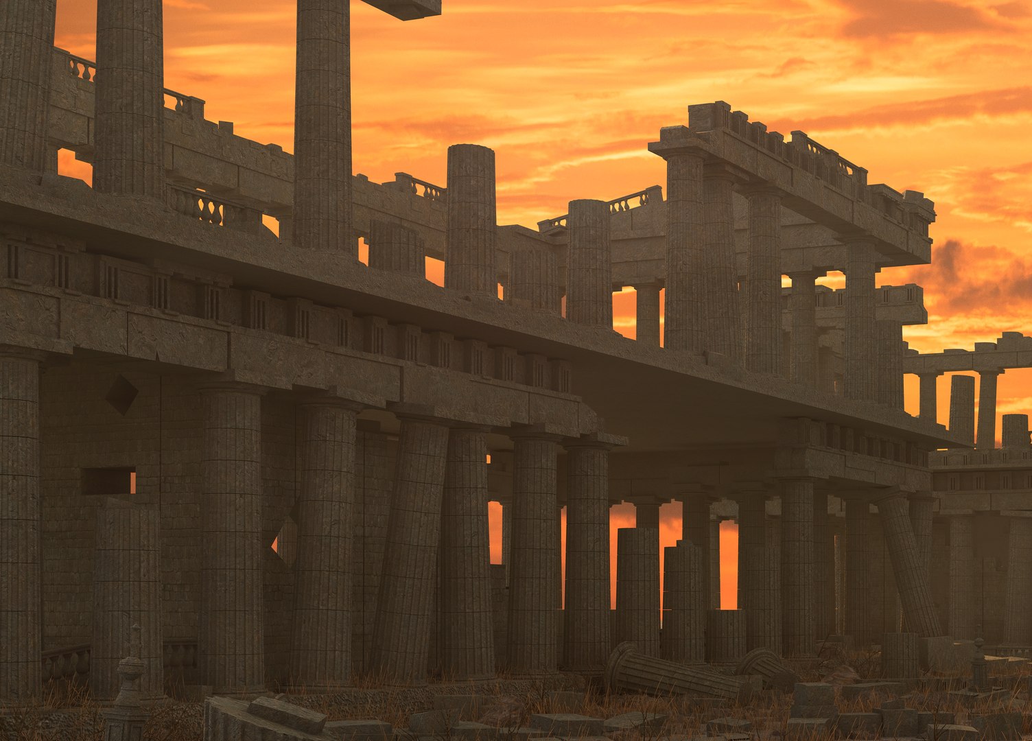 Temple Ruins 3D Model - TurboSquid 1683663