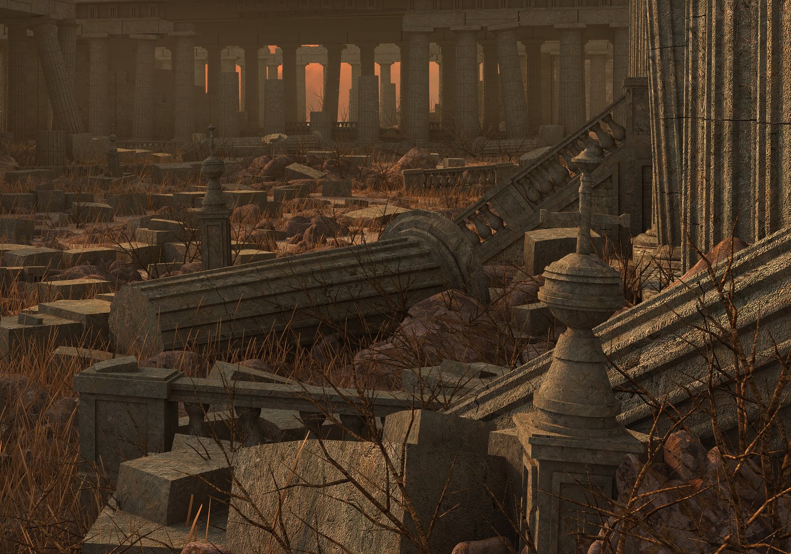 Temple Ruins 3D Model - TurboSquid 1683663