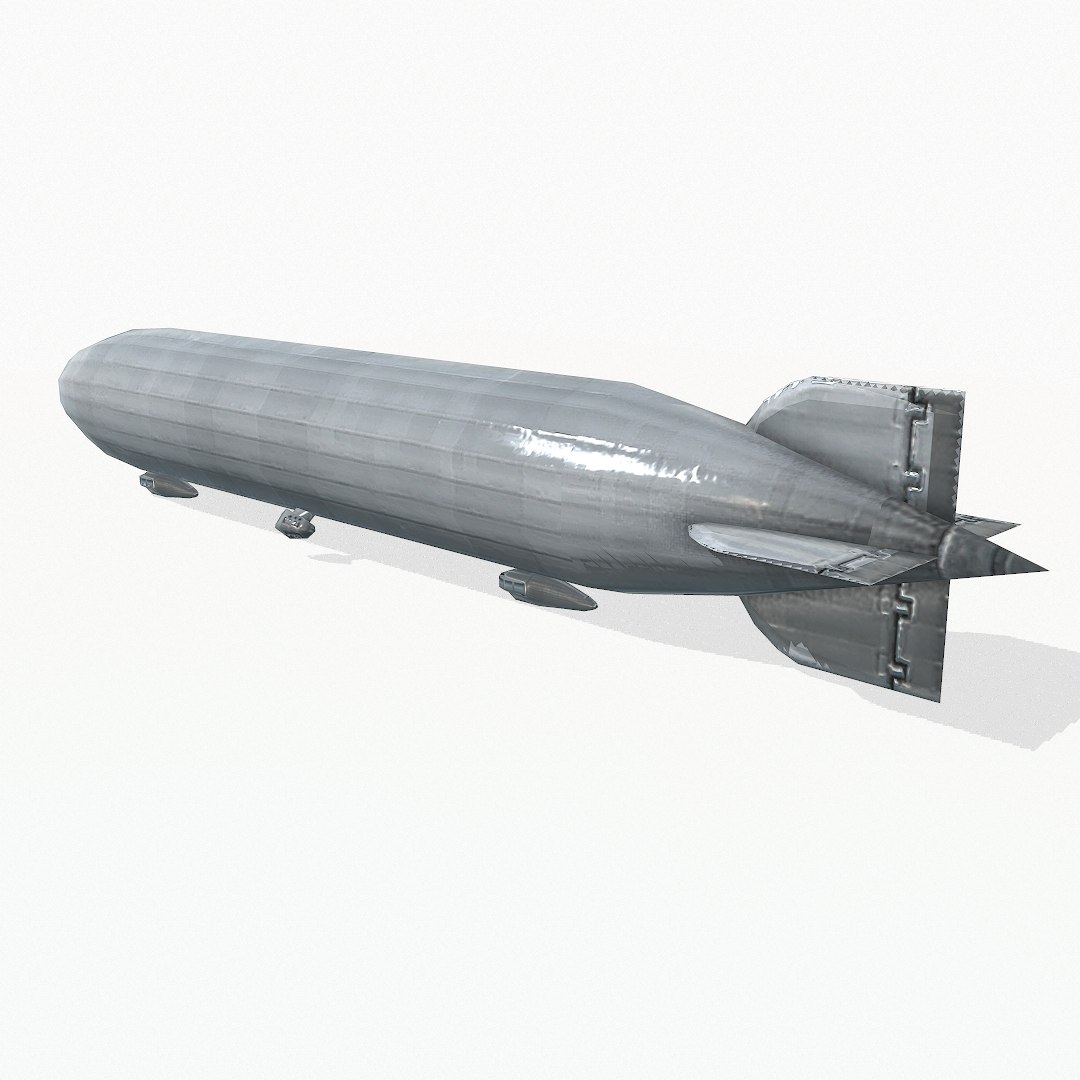 Zeppelin Rigid Airship 3d Model