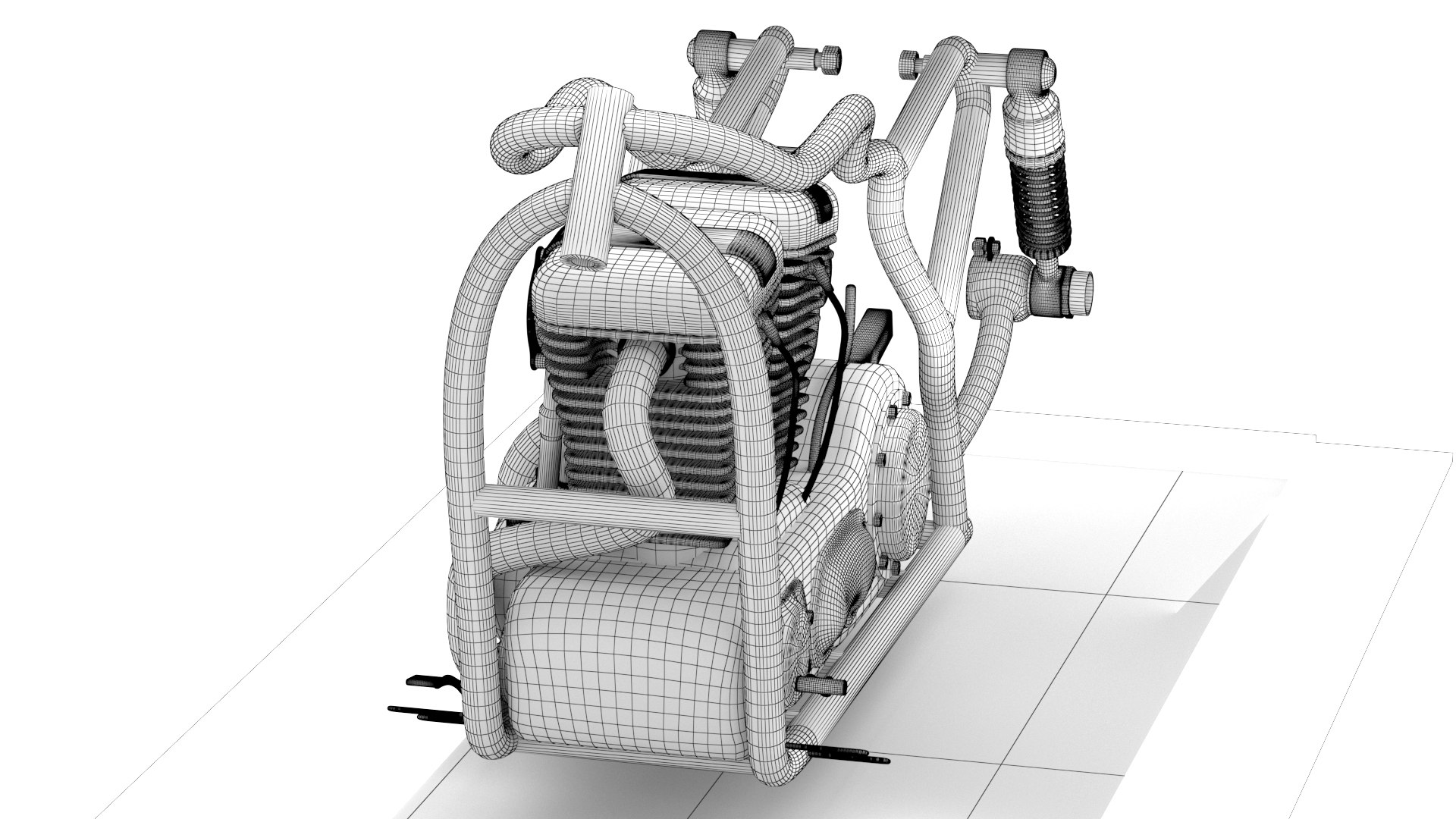 Motorcycle Base 4 3D - TurboSquid 2364822