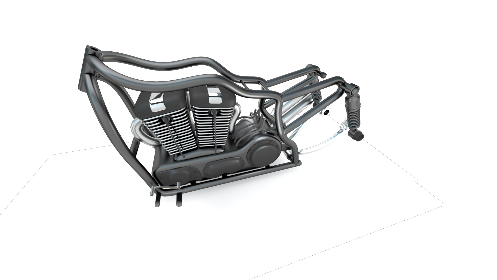 Motorcycle Base 4 3D - TurboSquid 2364822