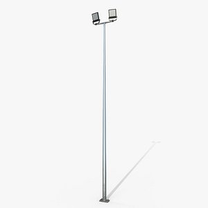Double Head LED Parking Lot Light Pole