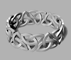 3D celtic knot ring model