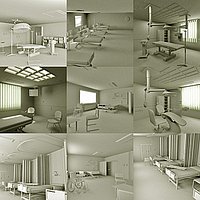 Hospital interiors 3ds-fbx