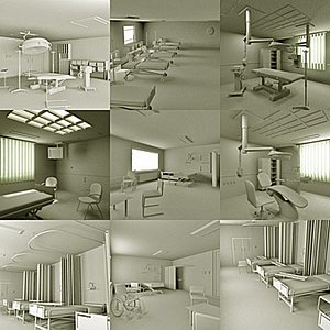 Hospital interiors 3ds-fbx