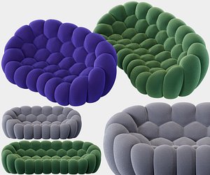 Roche Bobois Bubble Curved 2,5-seat and 4-seat Sofa