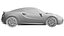 2018 Alfa Romeo 4C Competizione 3D Model Carbon Fiber