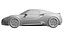 2018 Alfa Romeo 4C Competizione 3D Model Carbon Fiber