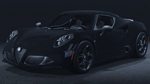 3D 2018 Alfa Romeo 4C Competizione 3D Model Carbon Fiber