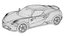 2018 Alfa Romeo 4C Competizione 3D Model Carbon Fiber