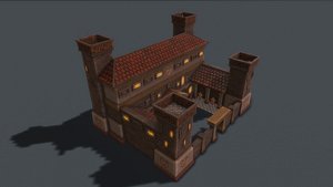 3D ancient barracks model