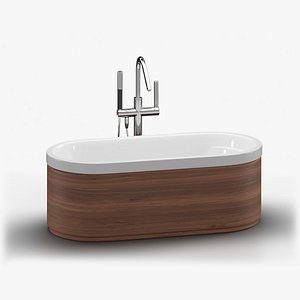 3D Kohler Lovee Freestanding Bathtub With Mixer