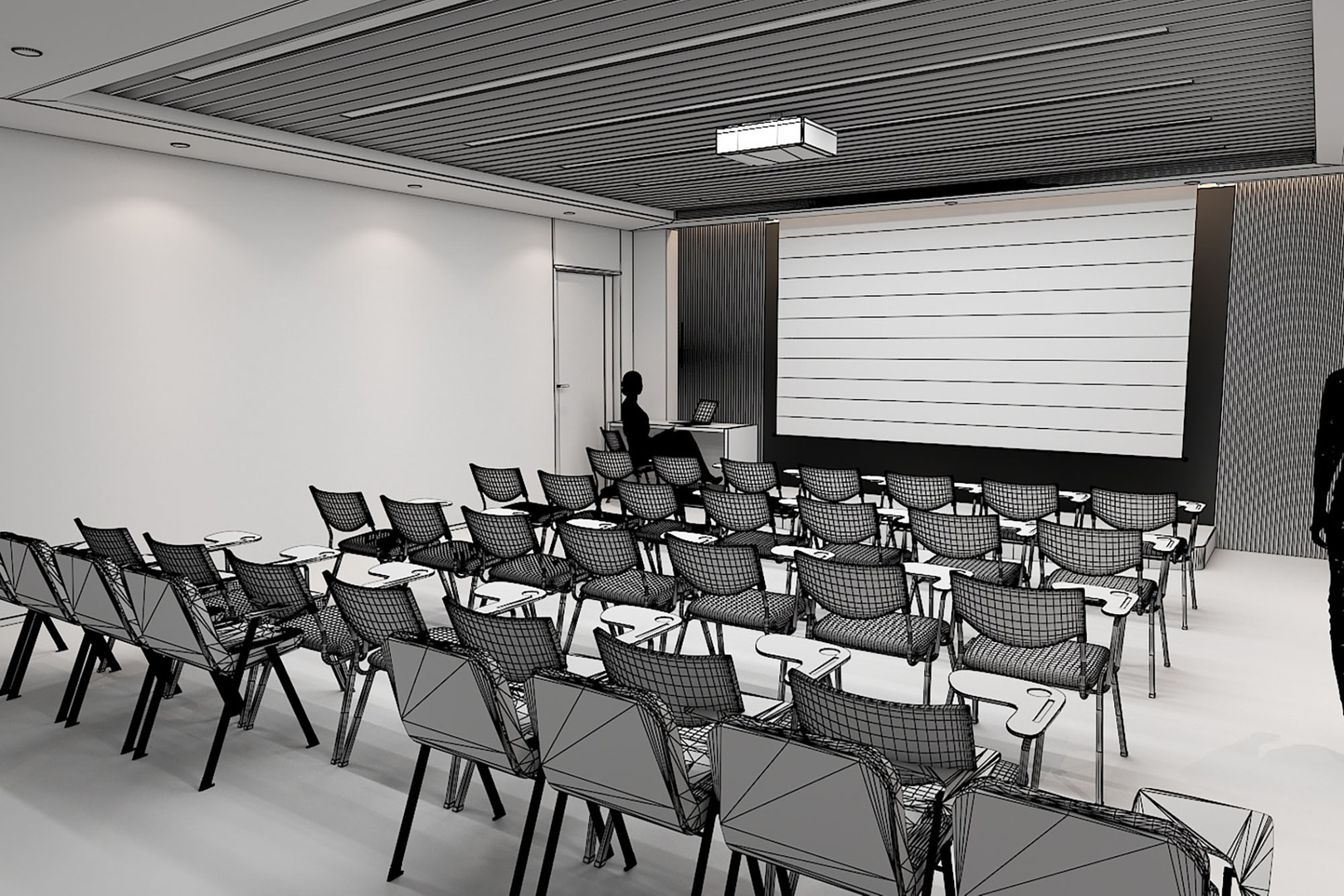 3D Conference room, big conference, lecture hall, lecture hall, multimedia conference room