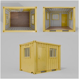 3D 10ft Modified Shipping Container Room - Versatile Modular Space model