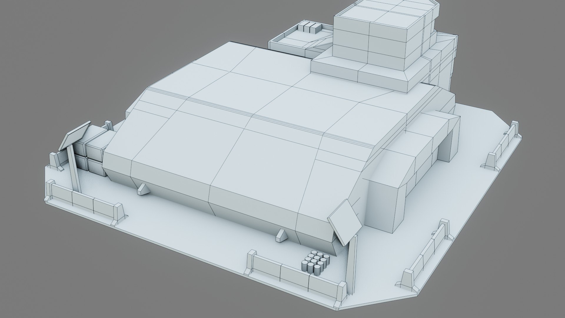 3D model SF HANGAR C3 VR / AR / low-poly