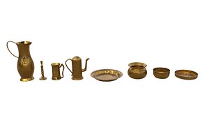 3D brass pots