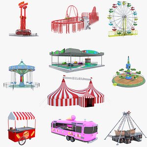 3D Large Amusement Park Collection 2 model